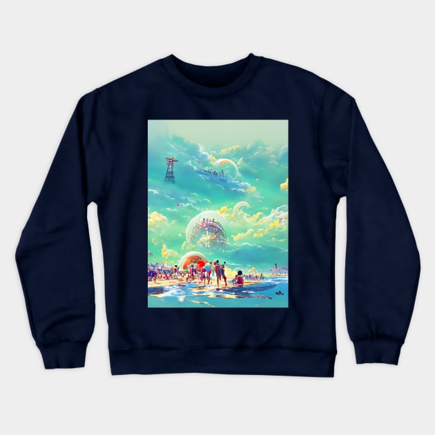 Coney Beach Island Dream Crewneck Sweatshirt by DaysuCollege